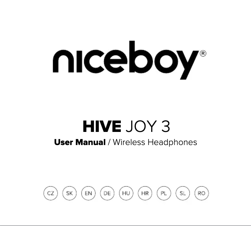 Page 1 de la notice Manuel utilisateur Niceboy HIVE JOY 3