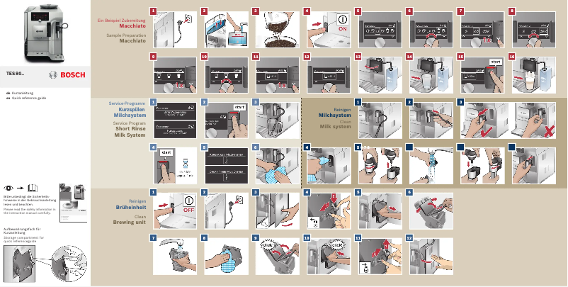 Page 1 de la notice Fiche technique Bosch TES803M9GB