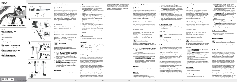 Page 1 de la notice Manuel utilisateur Crivit IAN 286006