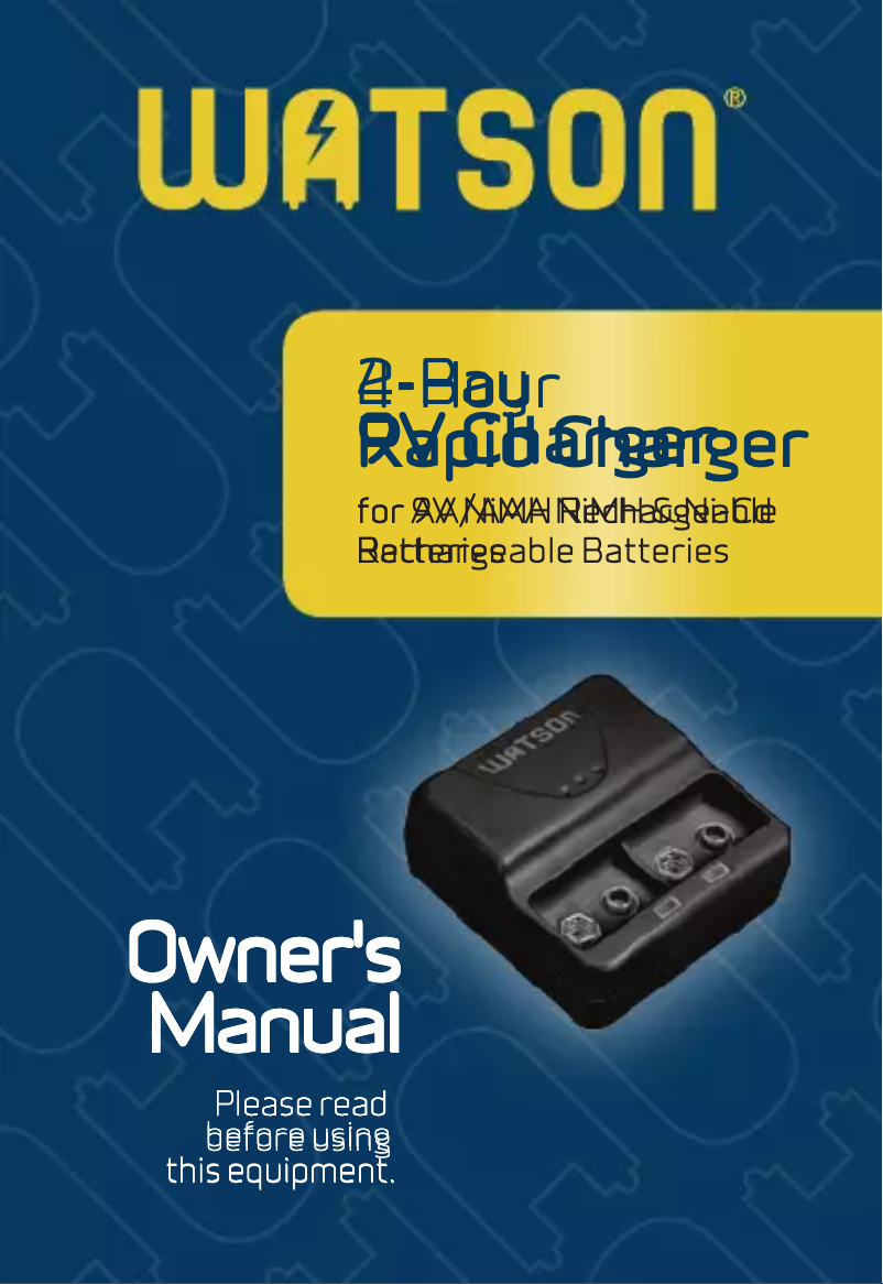 Page 1 de la notice Manuel utilisateur Watson 9V-2BCK