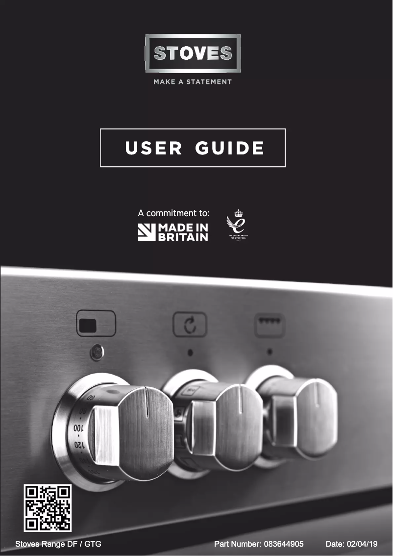 Page 1 de la notice Manuel utilisateur Stoves Precision Deluxe S1000DF