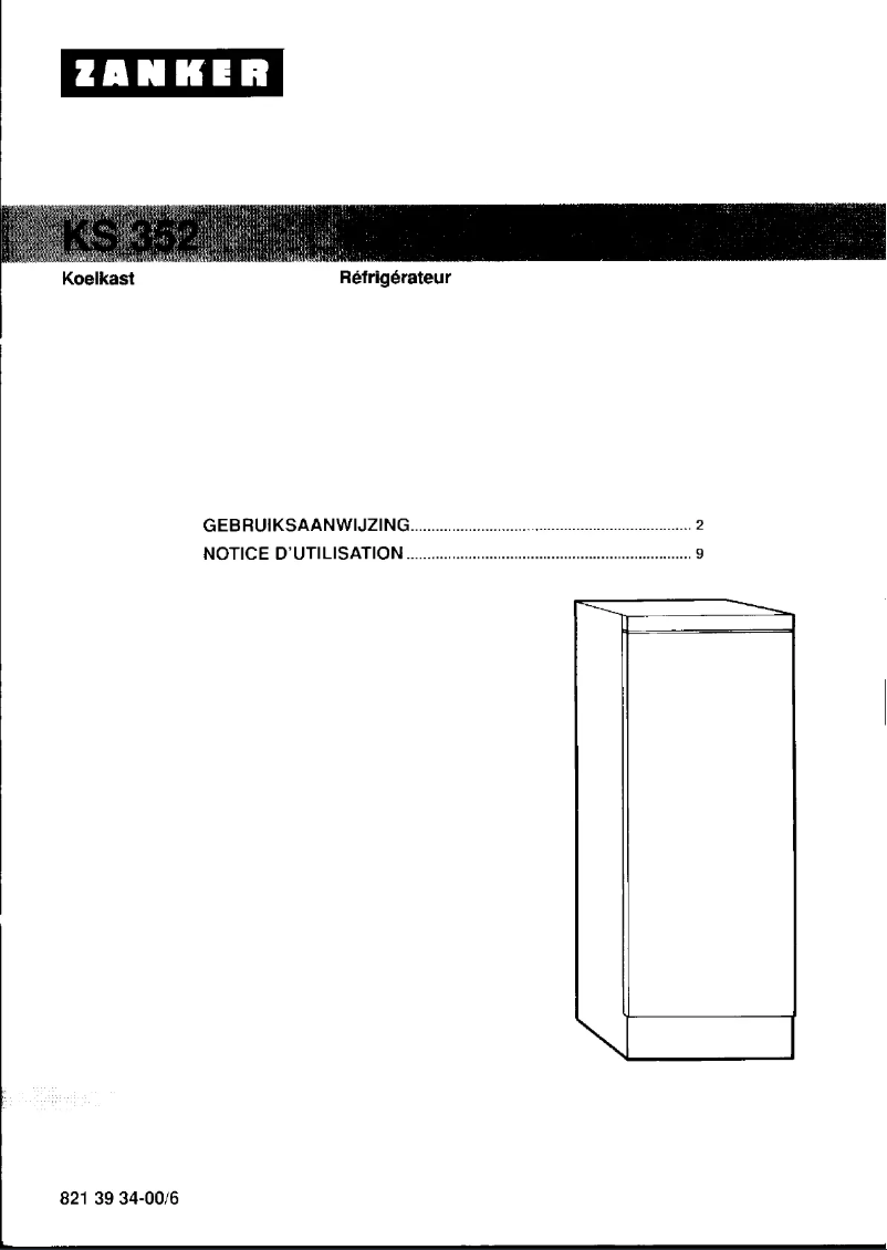 Page n°1 - Manuel utilisateur Zanker KS 352