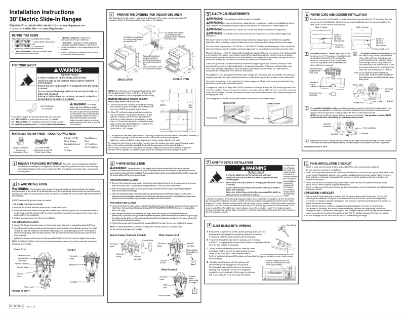 Page 1 de la notice Guide d'installation GE Profile PS920SFSS
