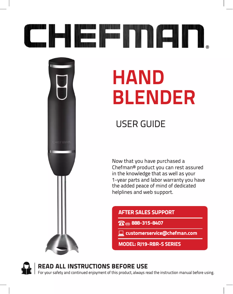 Image de la première page du manuel de l'appareil Hand Blender