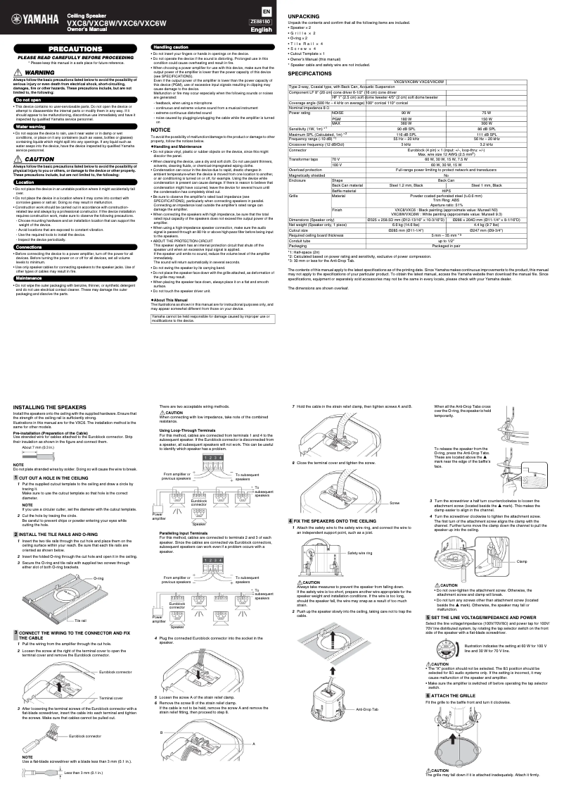 Imagen de la primera página del manual del dispositivo VXC8