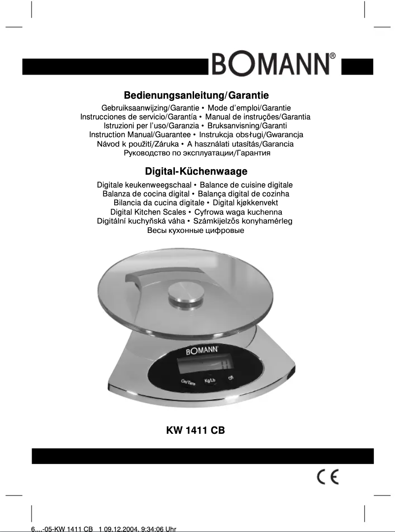 Image de la première page du manuel de l'appareil KW 1411 CB