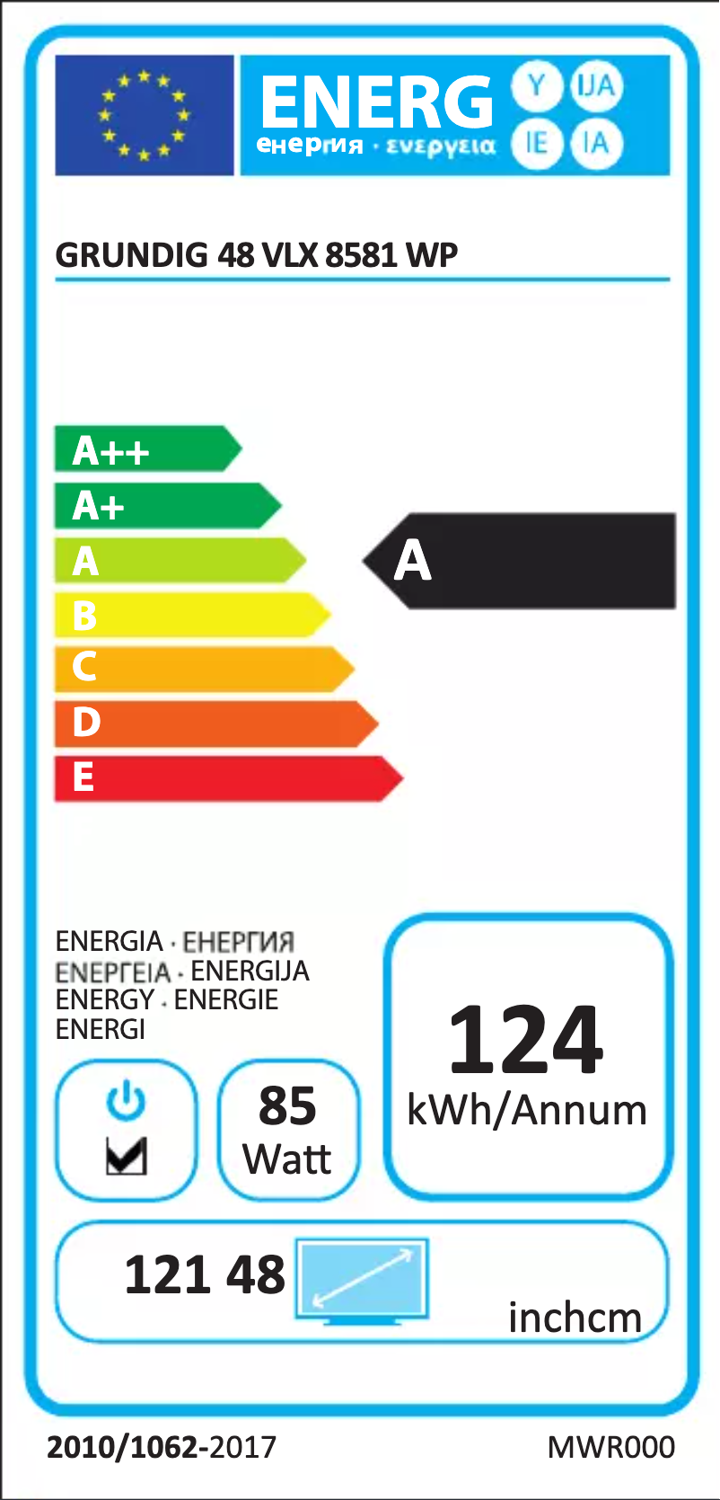 Image de la première page du manuel de l'appareil 48 VLX 8581 WP