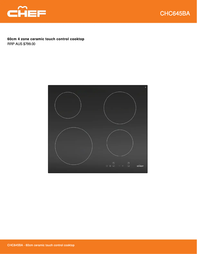 Image de la première page du manuel de l'appareil CHC645BA