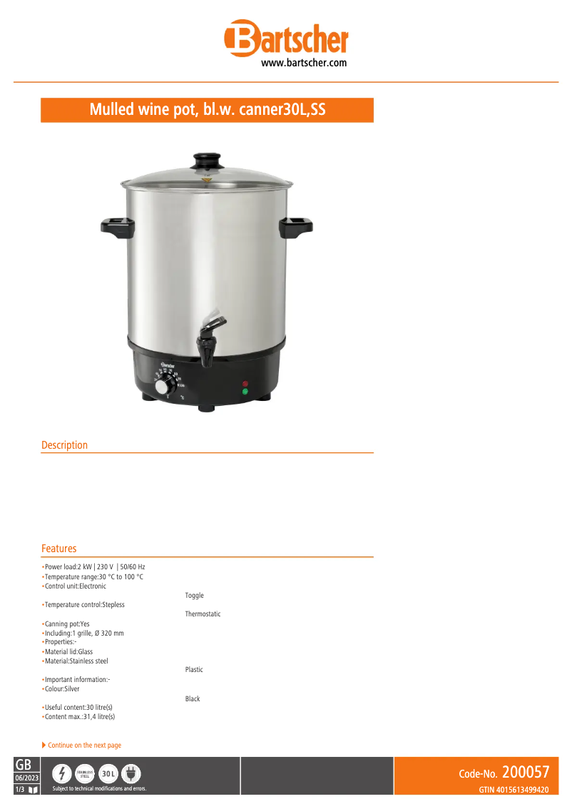 Image de la première page du manuel de l'appareil GE 30