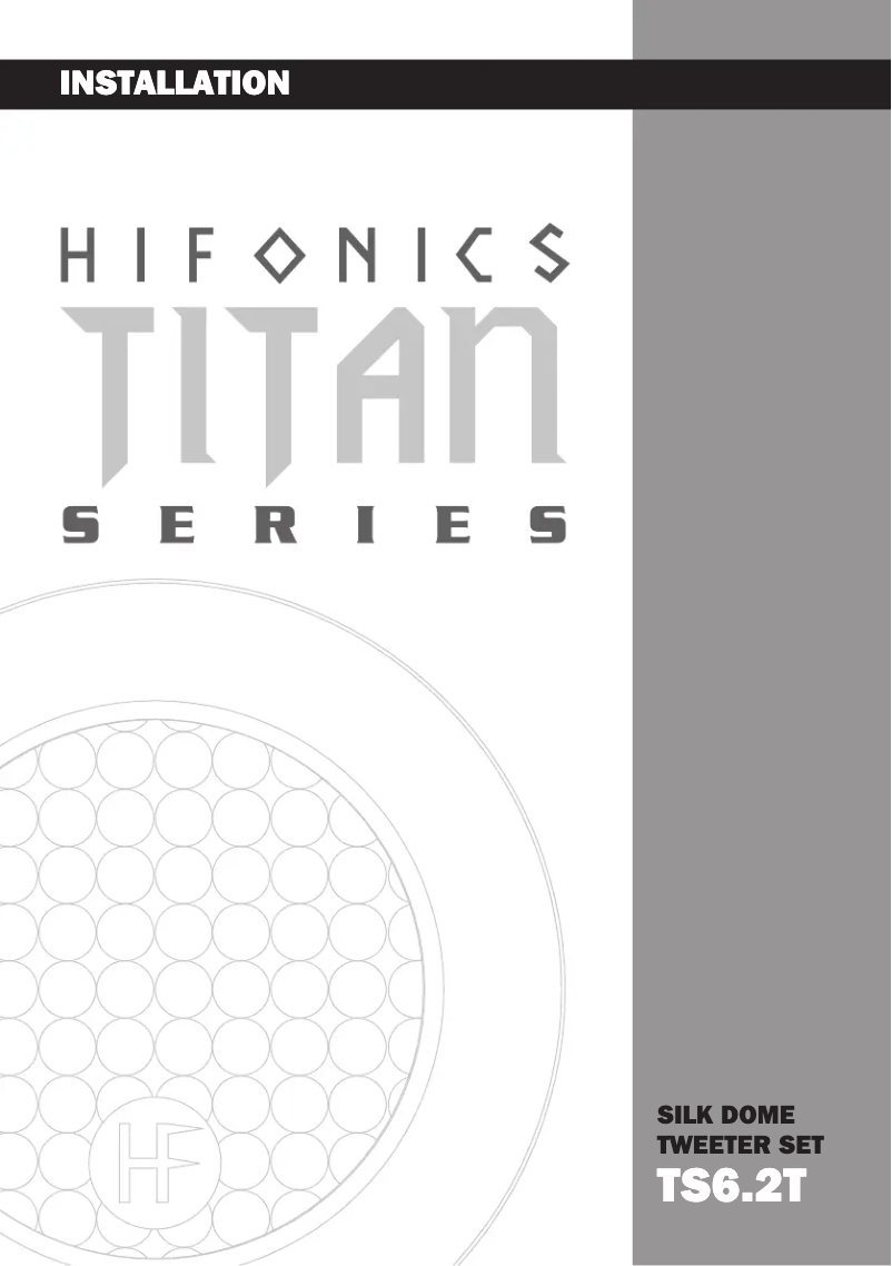 Page 1 de la notice Manuel utilisateur Hifonics Titan TS6.2T