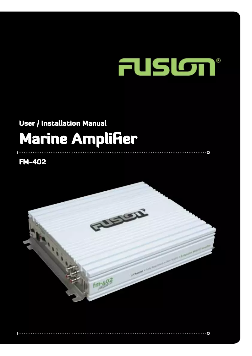 Page n°1 - Manuel utilisateur Fusion FM-402