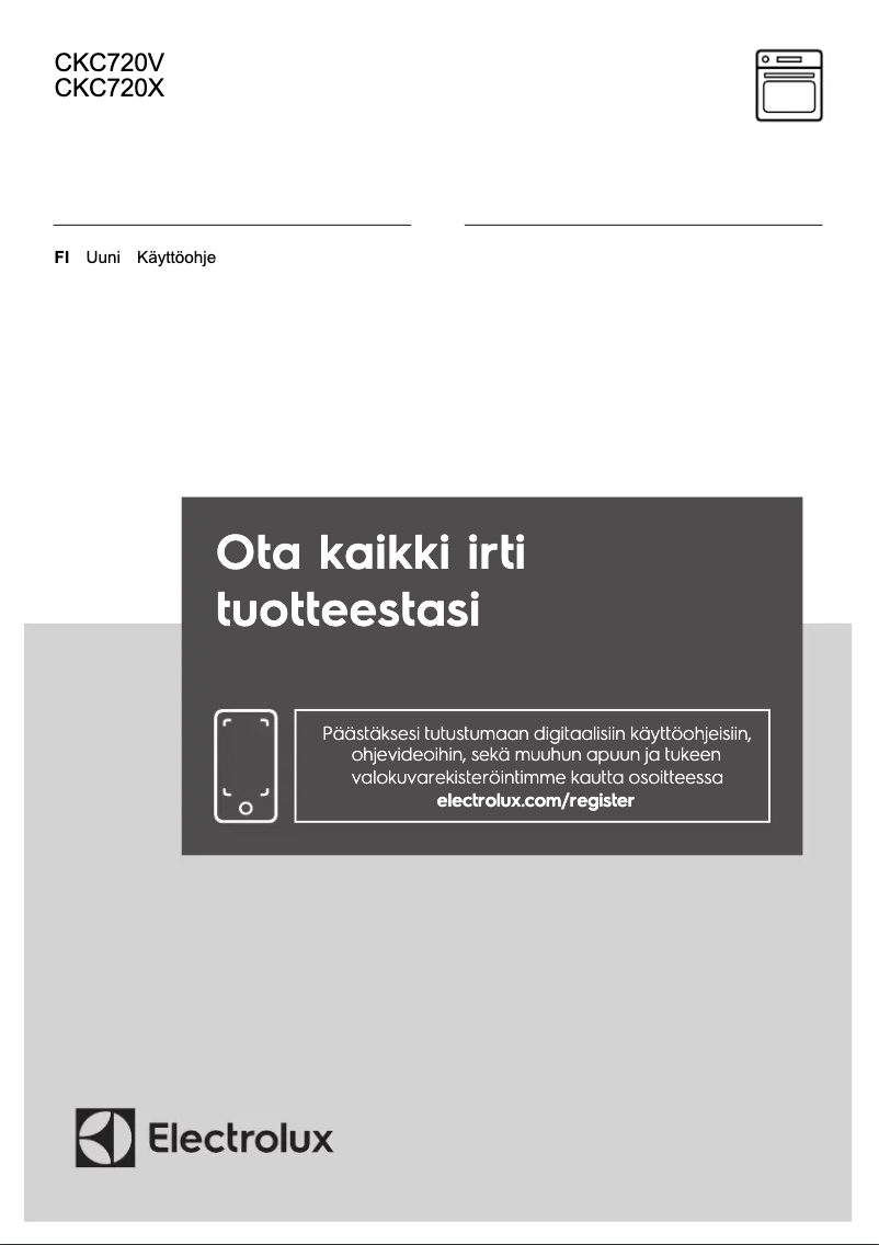 Page n°1 - Manuel utilisateur Electrolux CKC720V