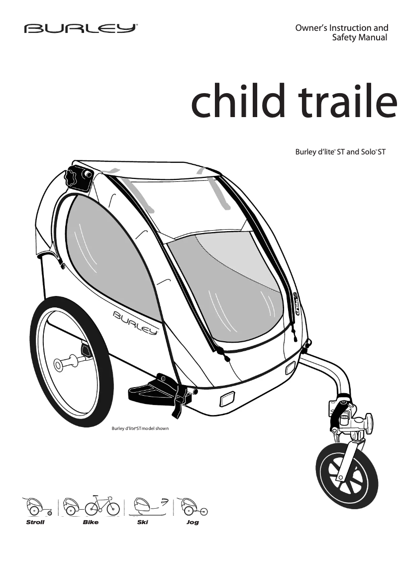 Page 1 de la notice Manuel utilisateur Burley Solo ST