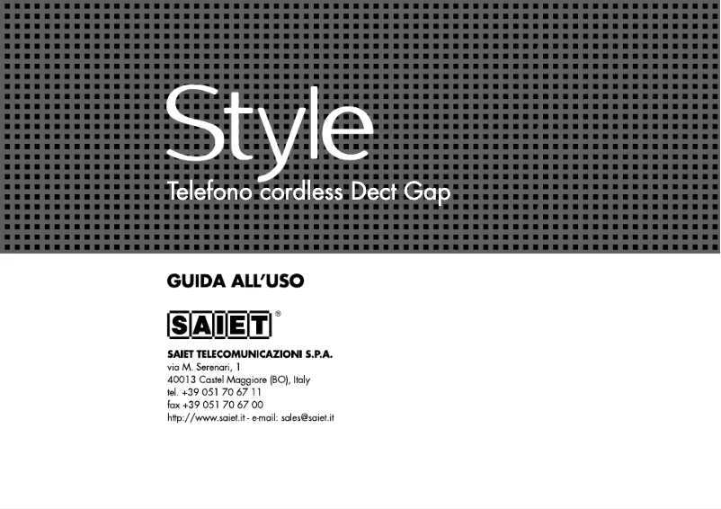 Imagen de la primera página del manual del dispositivo Style