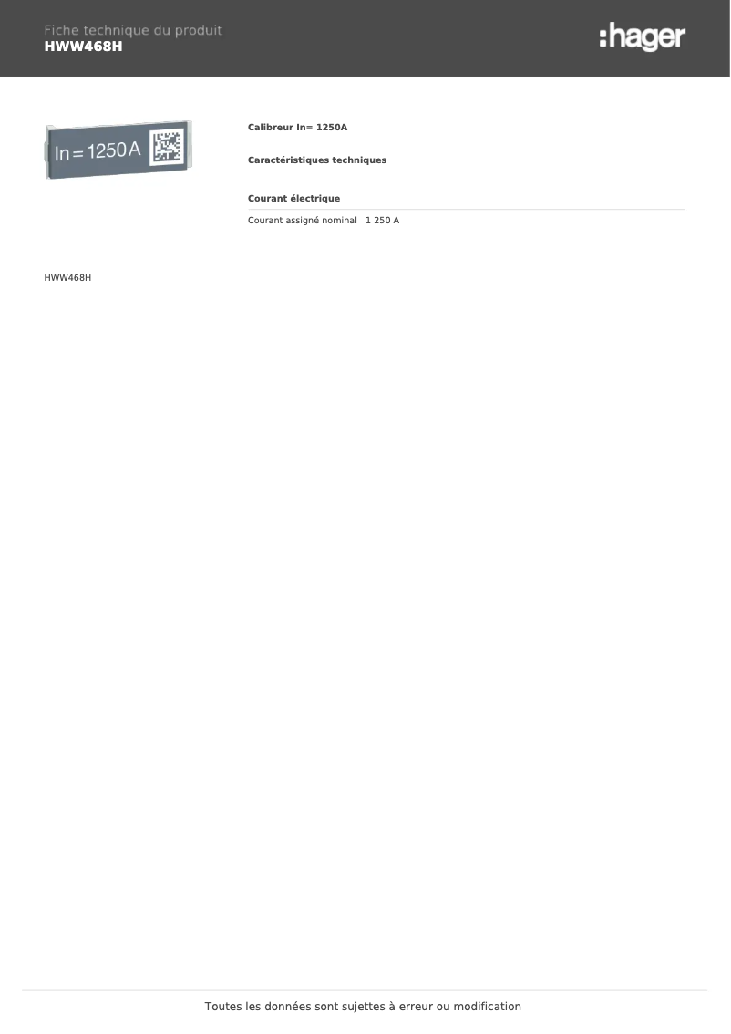 Image de la première page du manuel de l'appareil HWW468H