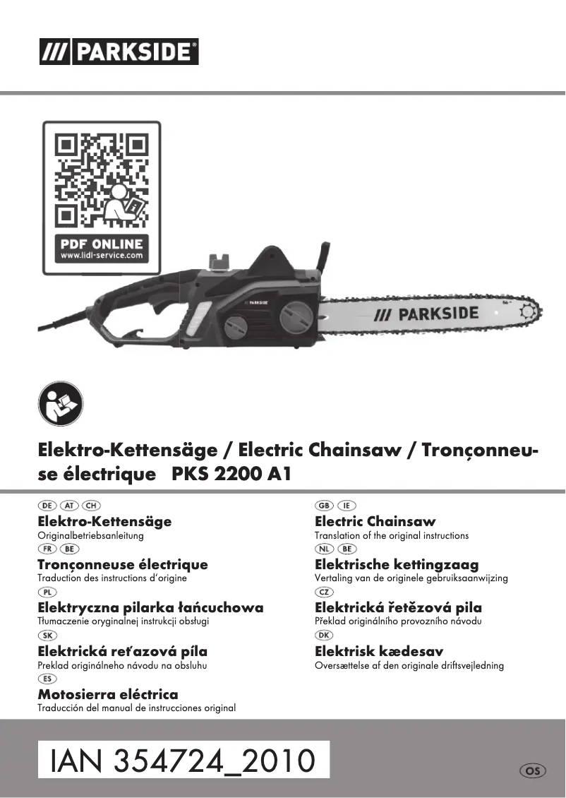 Page 1 de la notice Manuel utilisateur Parkside PKS 2200 A1