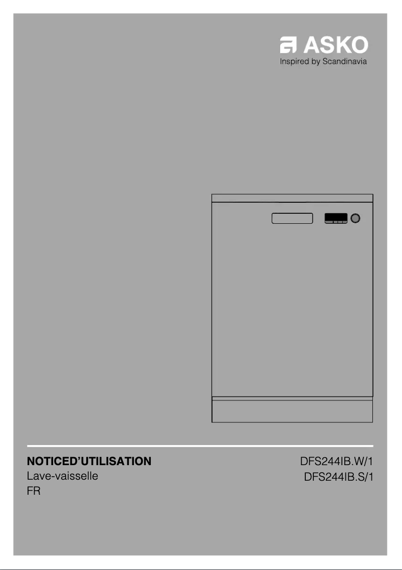 Page n°1 - Manuel utilisateur Asko DFS244IBS1