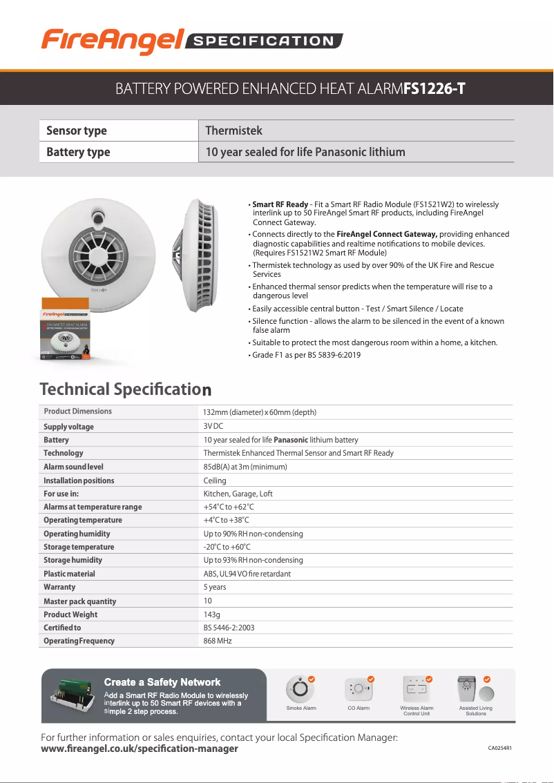 Imagen de la primera página del manual del dispositivo FS1226