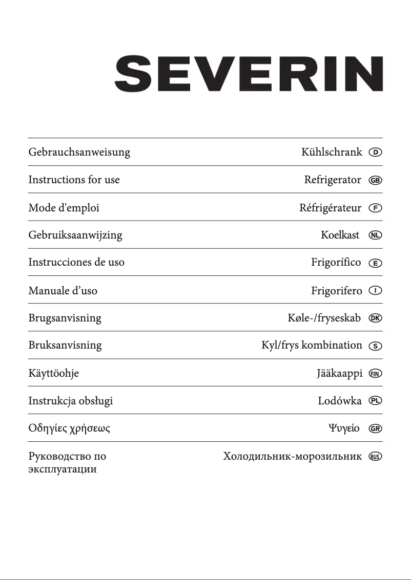 Page n°1 - Manuel utilisateur Severin KS 9791