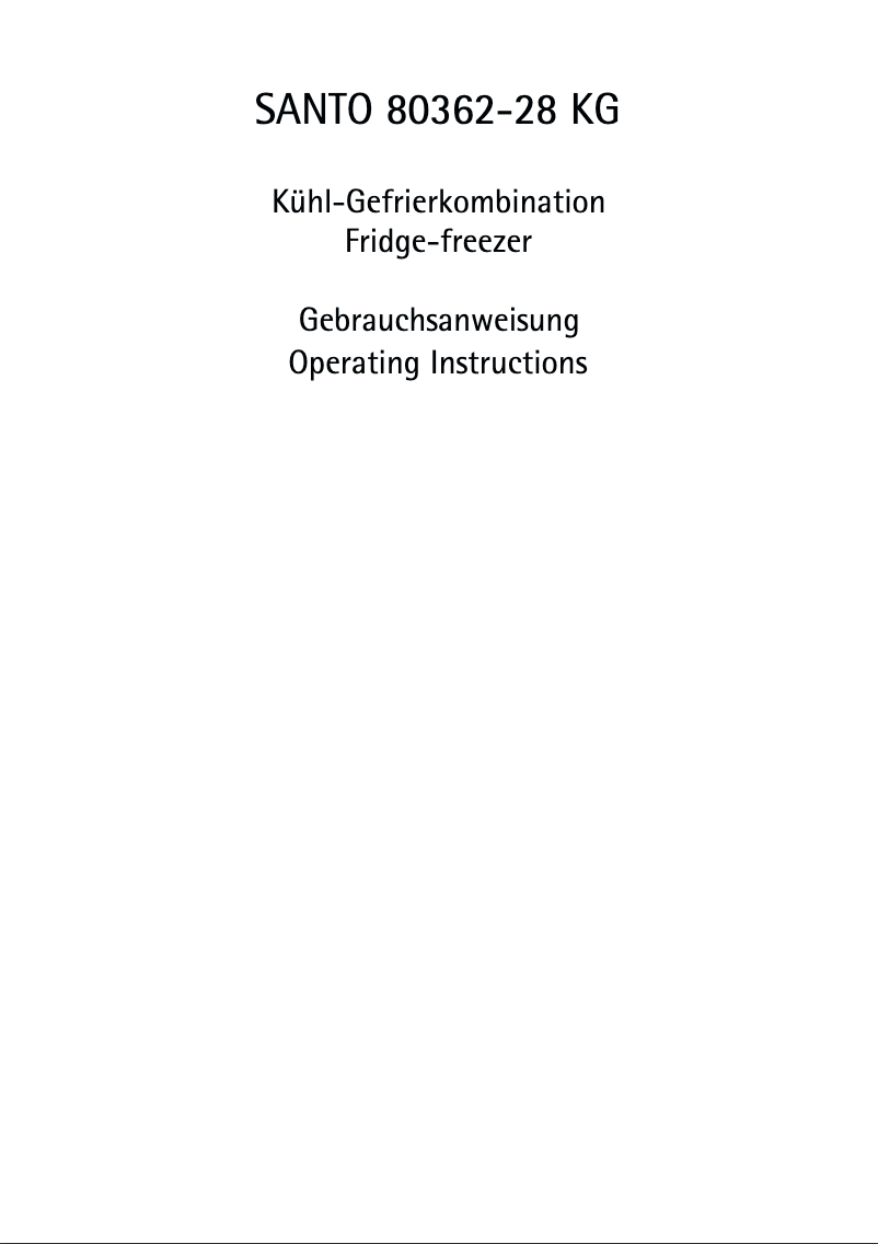 Page n°1 - Manuel utilisateur AEG S 80362 KG3