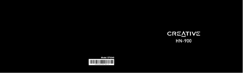 Page 1 de la notice Manuel utilisateur Creative HN-900