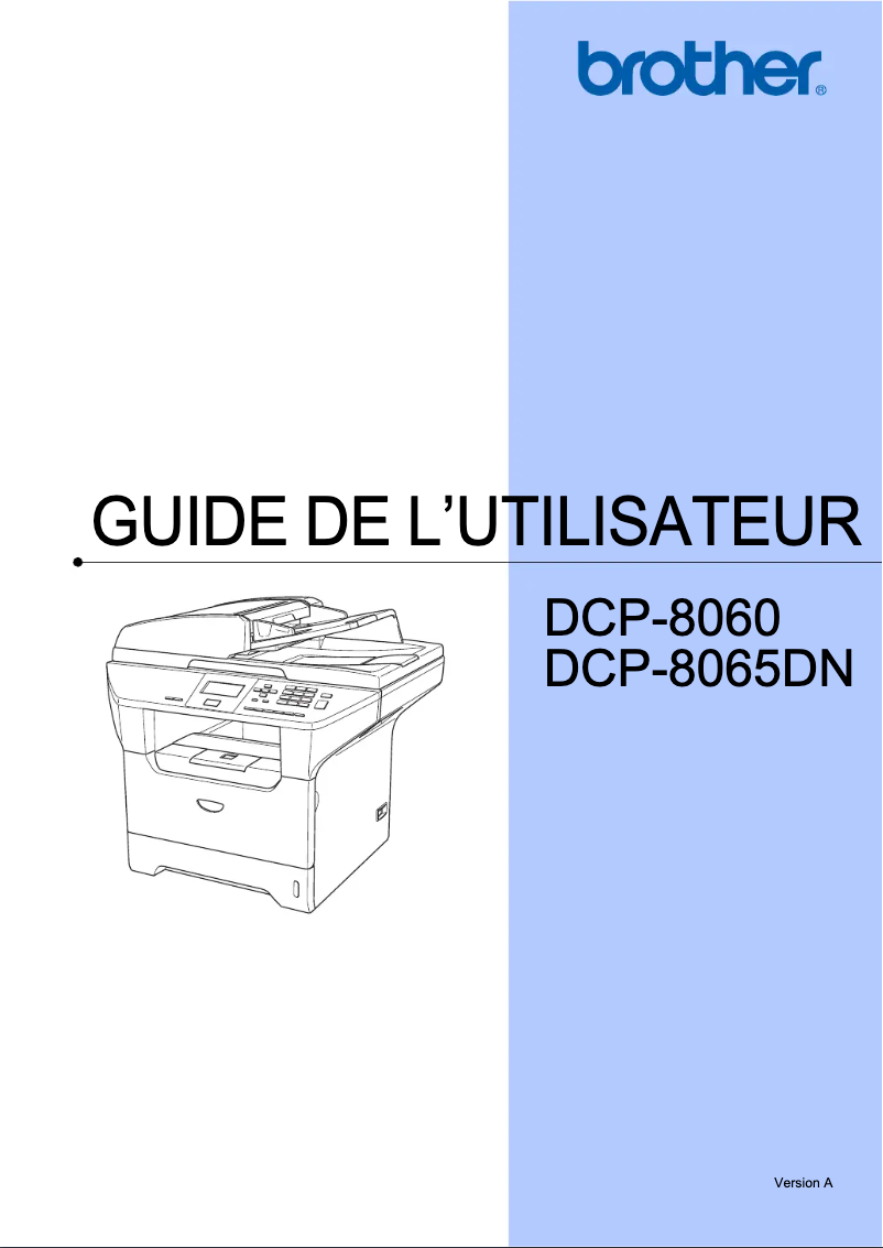 Page 1 de la notice Manuel utilisateur Brother DCP-8060