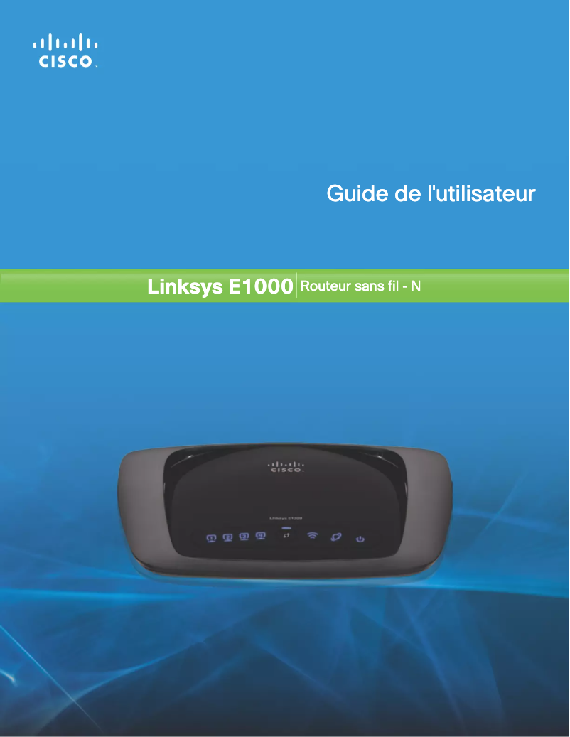 Page n°1 - Manuel utilisateur Linksys E1000