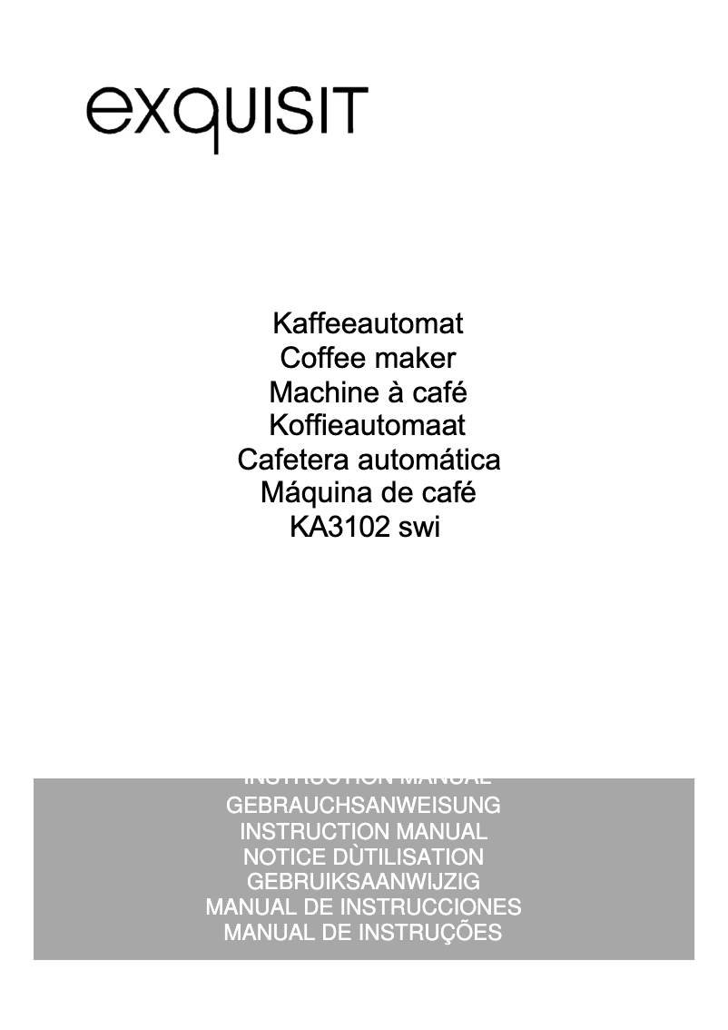 Image de la première page du manuel de l'appareil KA 3102 swi