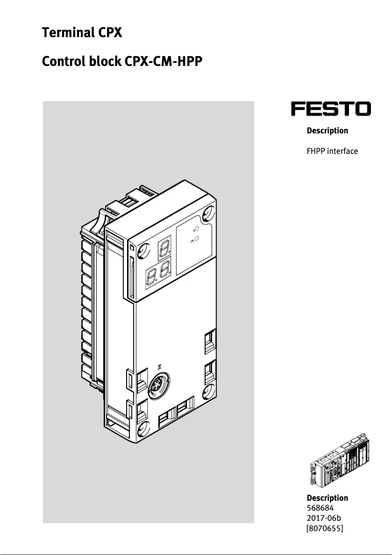 Page 1 de la notice Manuel utilisateur Festo CPX