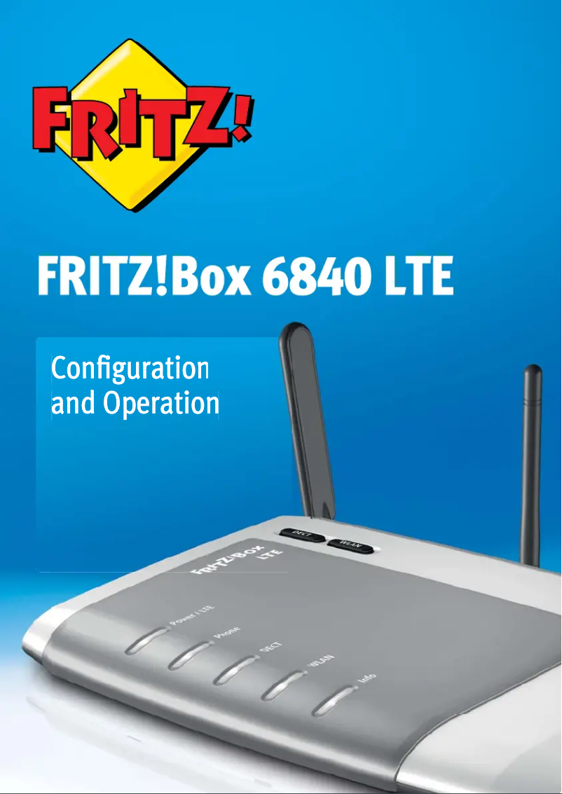 Page 1 de la notice Manuel utilisateur AVM Fritz!Box 6840 LTE