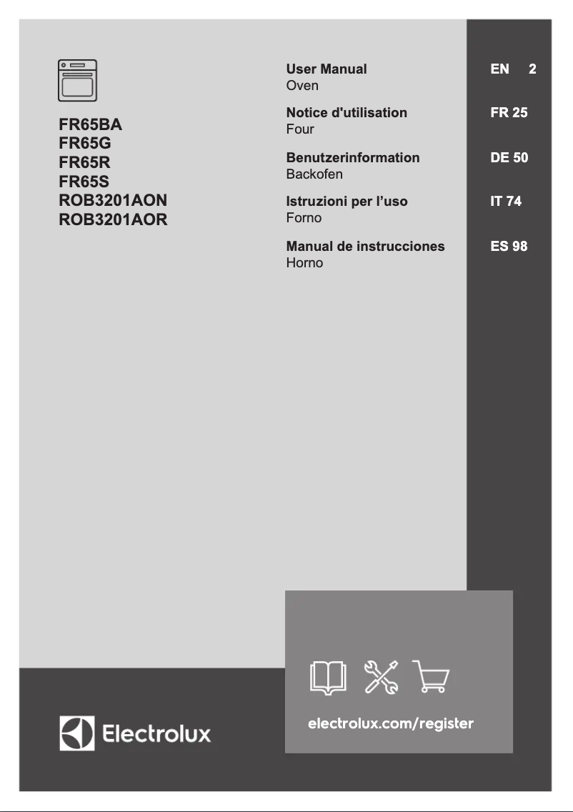 Image de la première page du manuel de l'appareil FR65G