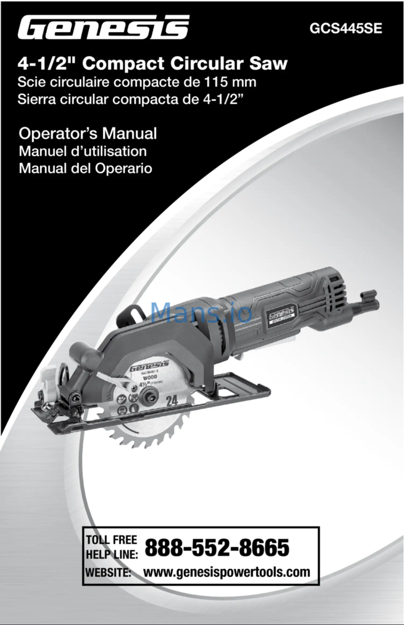 Imagen de la primera página del manual del dispositivo GCS445SE