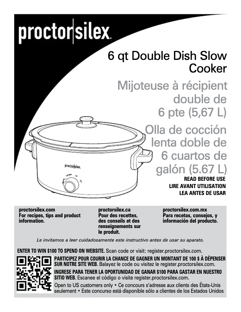 Page n°1 - Manuel utilisateur Proctor Silex 33563