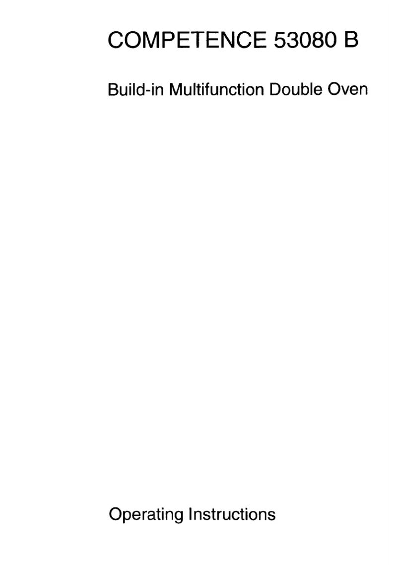 Page 1 de la notice Manuel utilisateur AEG Competence 53080 B B