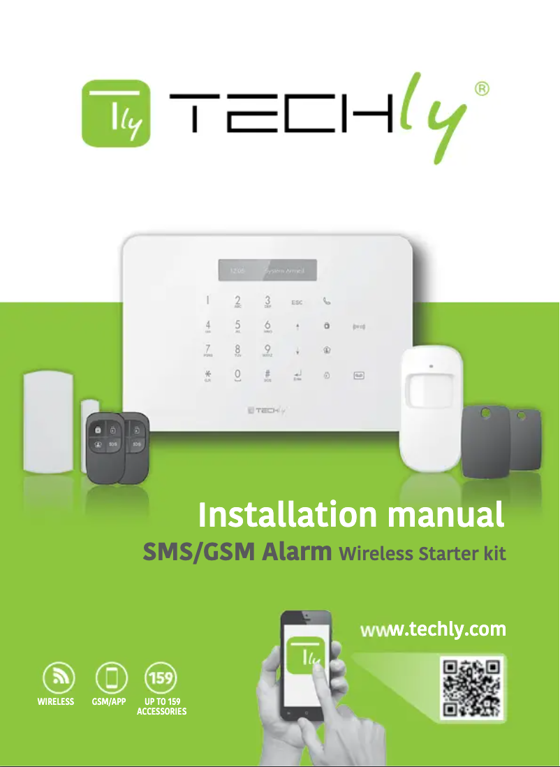Page 1 de la notice Manuel utilisateur Techly I-ALARM-KIT001
