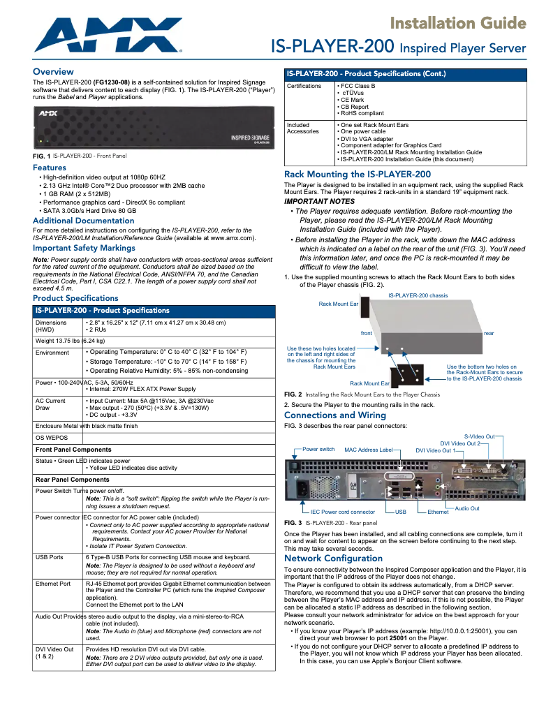Image de la première page du manuel de l'appareil IS-COMP4-SERV