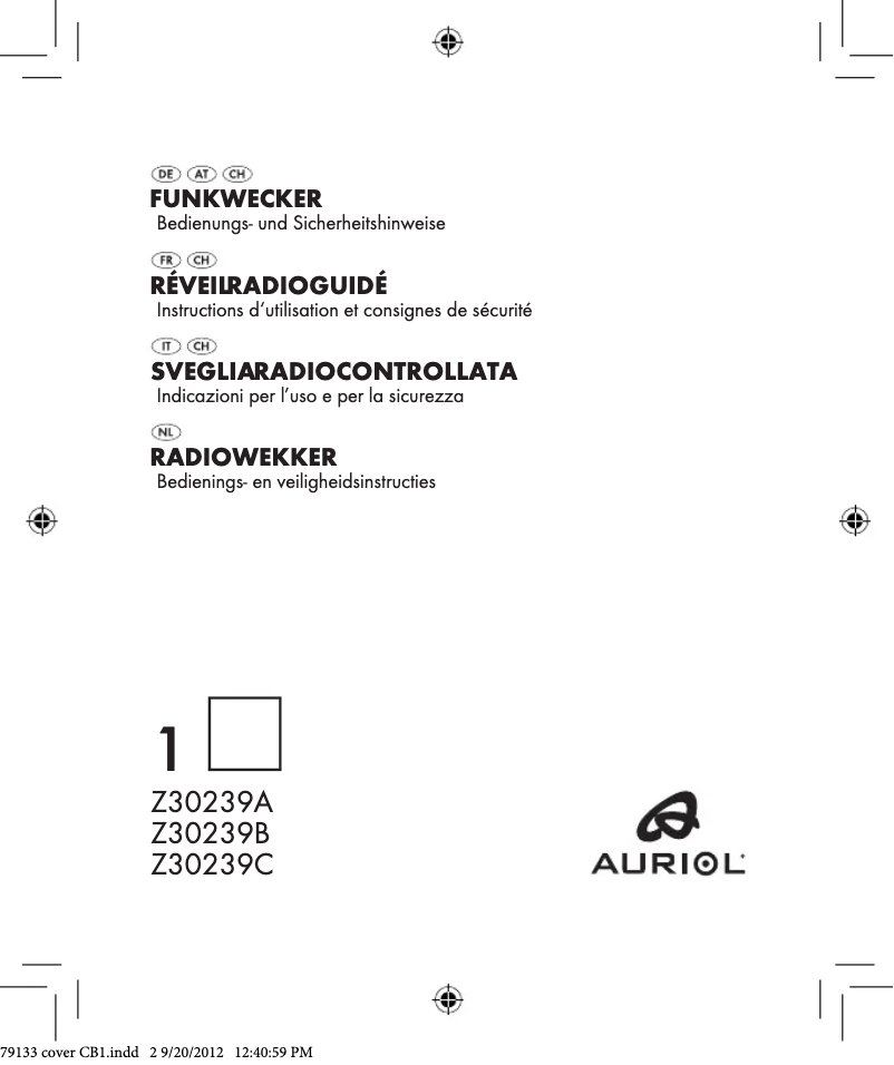 Page 1 de la notice Manuel utilisateur Auriol IAN 79133