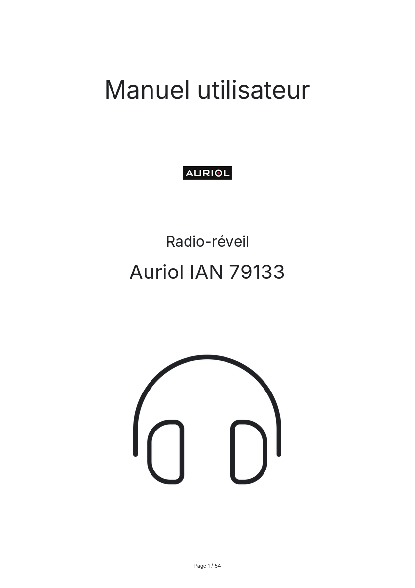 Image de la première page du manuel de l'appareil IAN 79133