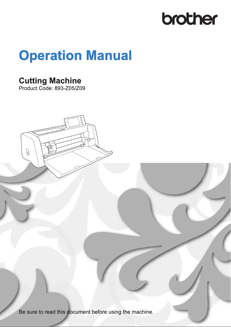 Page n°1 - Manuel utilisateur Brother ScanNCut SDX135