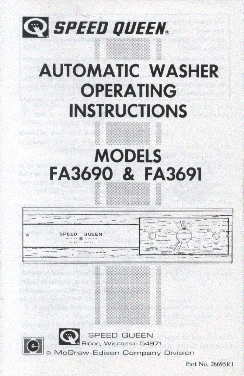 Image de la première page du manuel de l'appareil FA3691