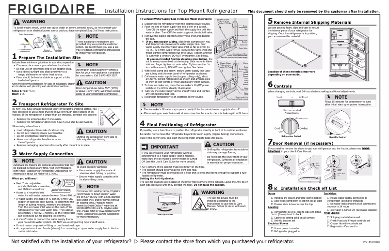 Image de la première page du manuel de l'appareil FFHI1835VS