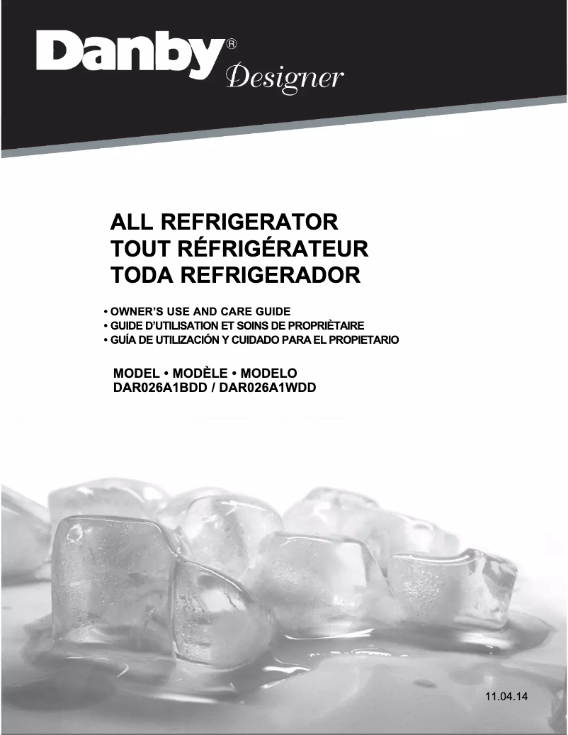 Page n°1 - Manuel utilisateur Danby DAR026A1WDD