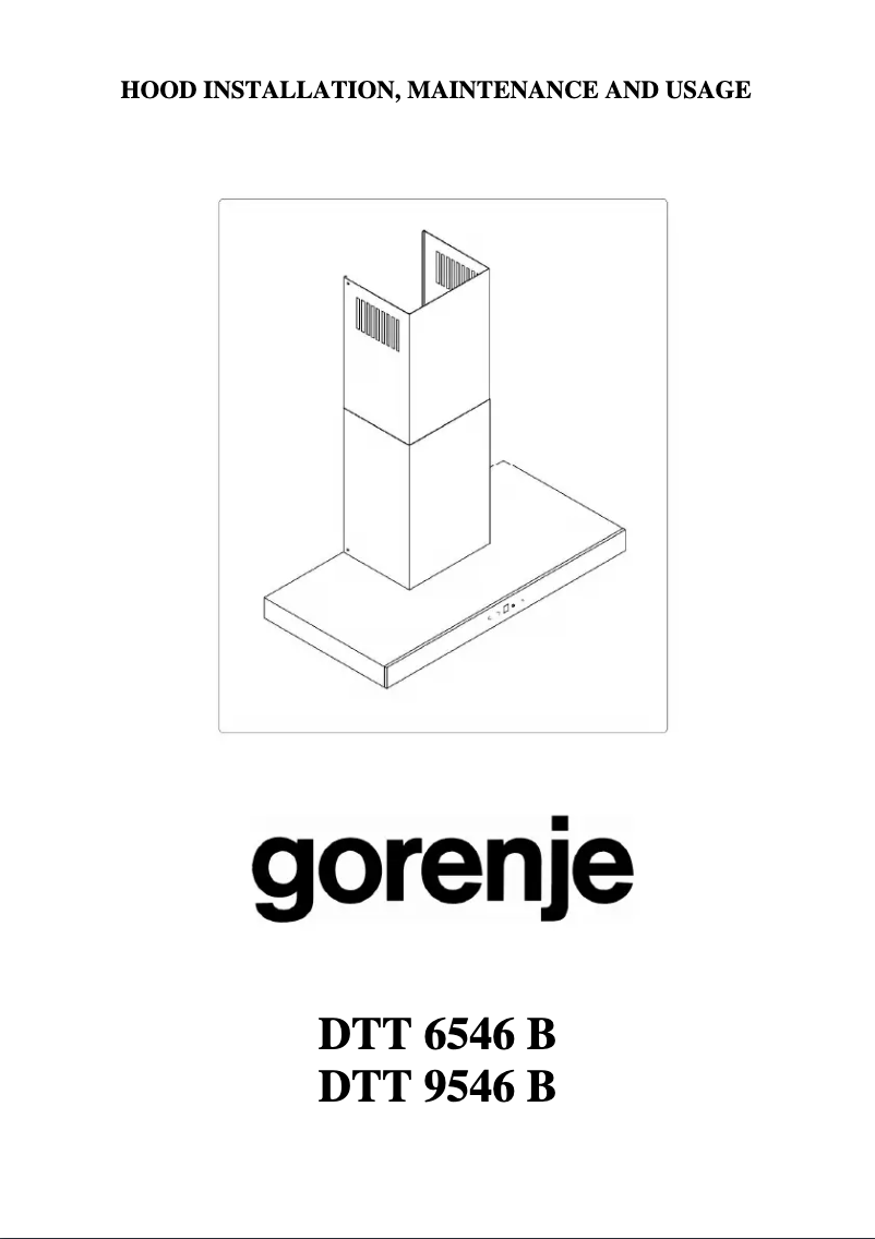 Page n°1 - Manuel utilisateur Gorenje DTT9546B