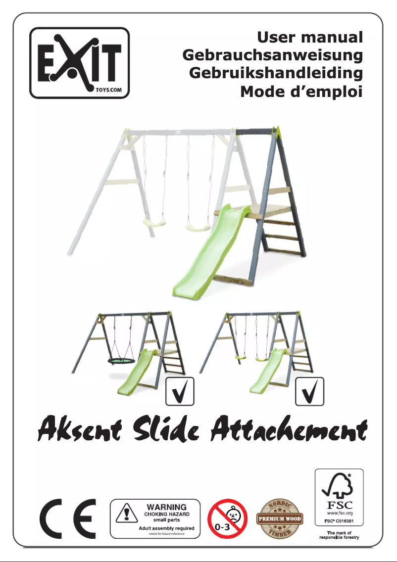 Page 1 de la notice Manuel utilisateur EXIT Aksent Nest Swing