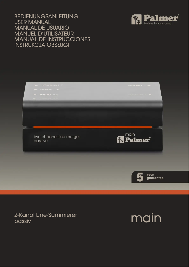 Image de la première page du manuel de l'appareil Main