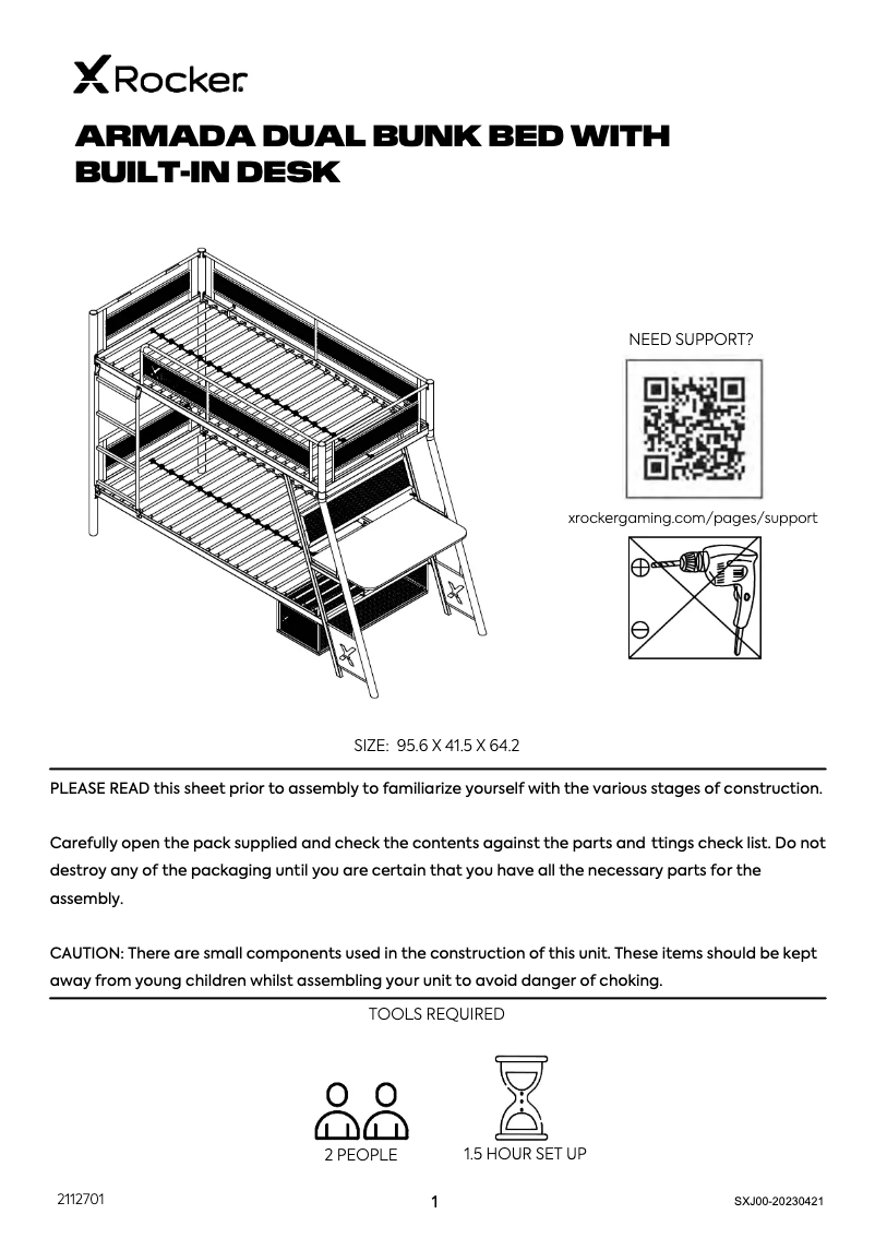 Image de la première page du manuel de l'appareil Armada-Over-Twin Bunk Bed with