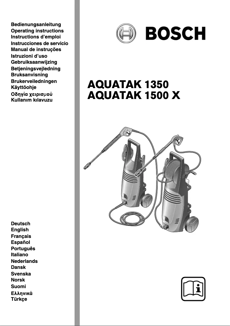 Image de la première page du manuel de l'appareil Aquatak 1500 X