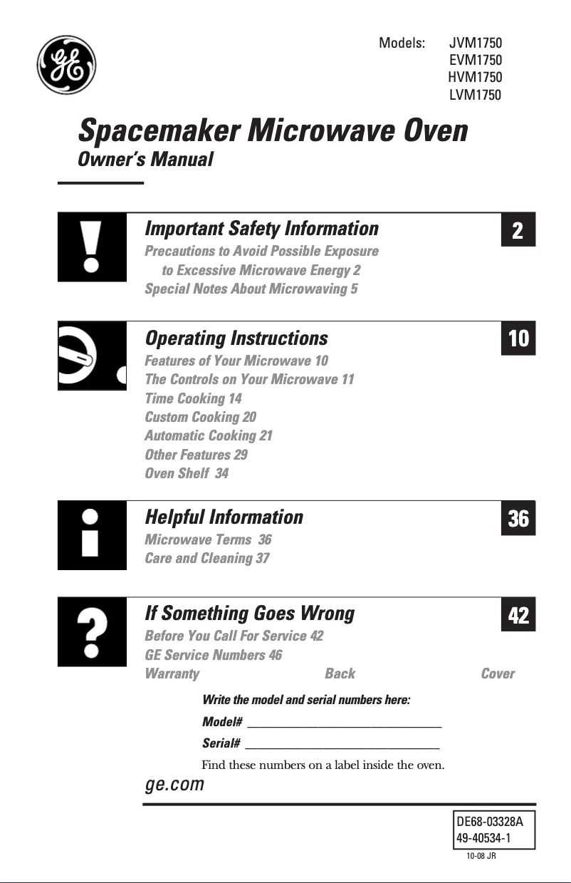 Image de la première page du manuel de l'appareil EVM1750DMBB