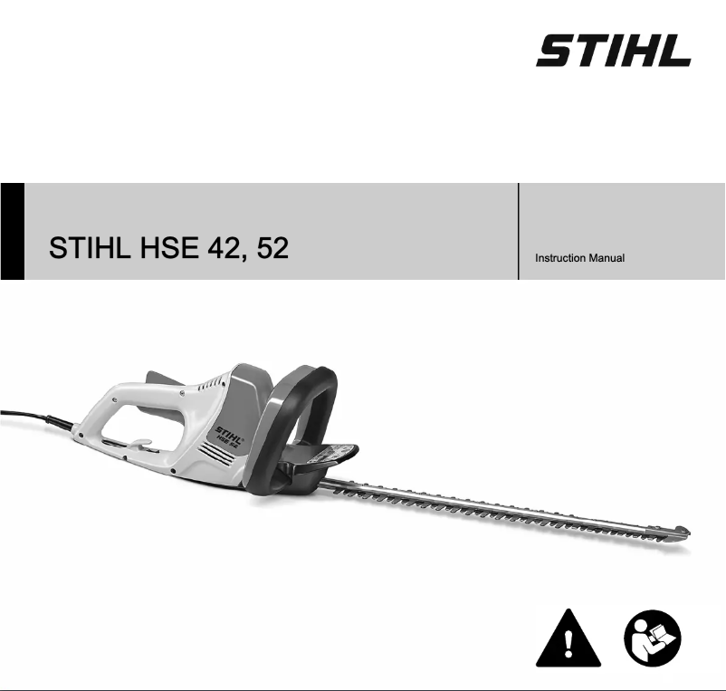 Page 1 de la notice Manuel utilisateur Stihl HSE 42