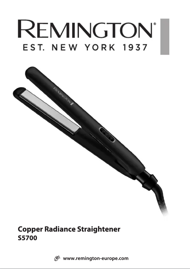 Page 1 de la notice Manuel utilisateur Remington Copper Radiance S5700